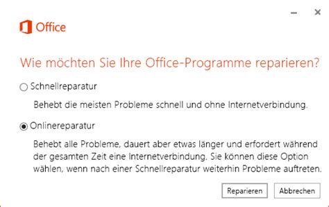 office reparieren windows 10.